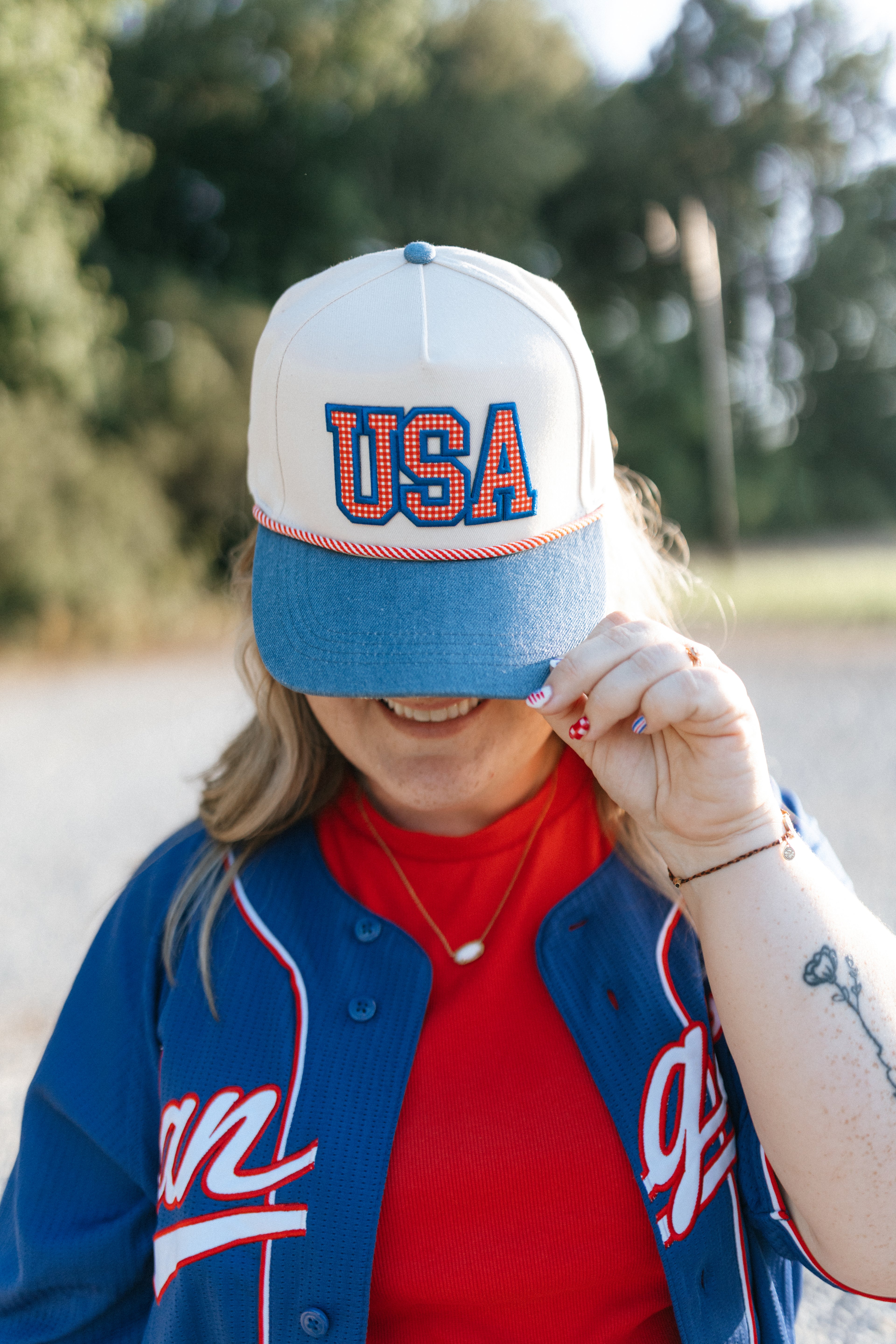 USA Denim Rope Trucker Hat