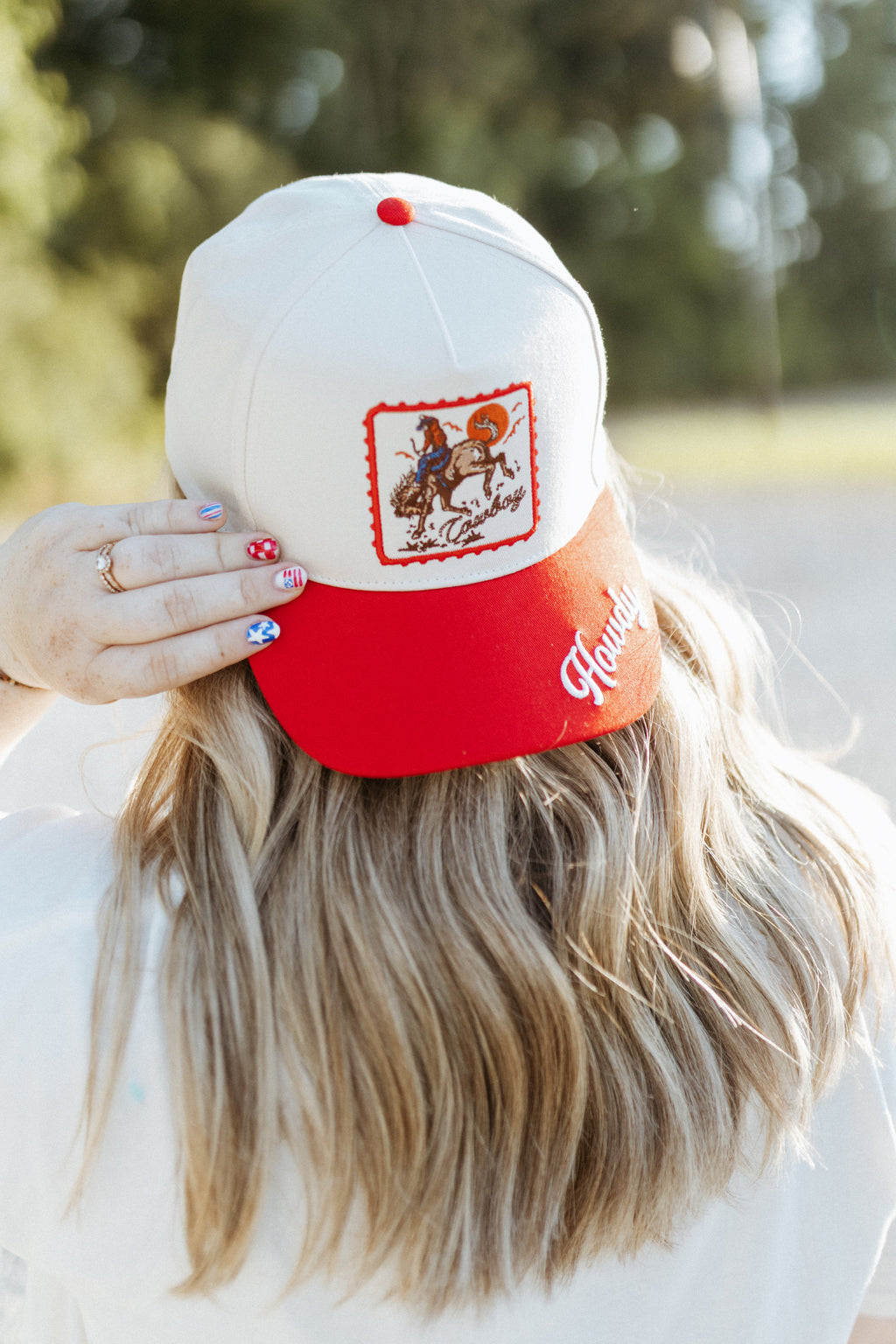 Vintage Cowboy Stamp Trucker Hat
