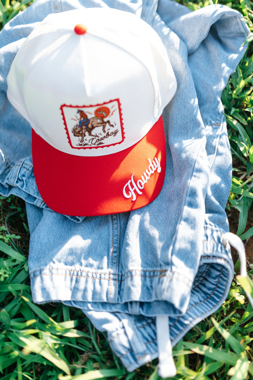 Vintage Cowboy Stamp Trucker Hat