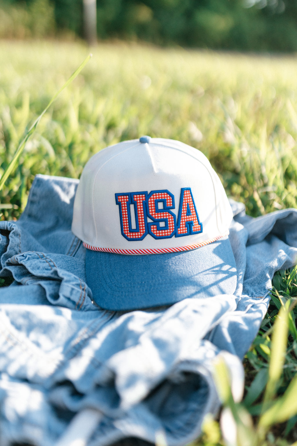 USA Denim Rope Trucker Hat