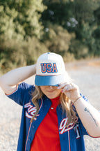 USA Denim Rope Trucker Hat