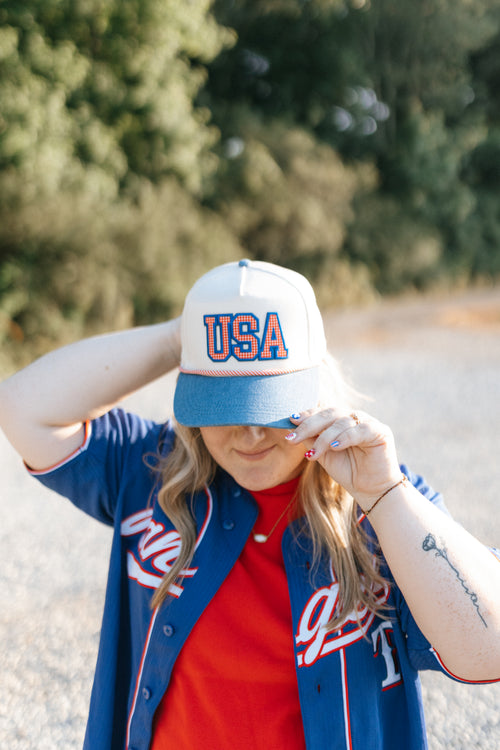 USA Denim Rope Trucker Hat